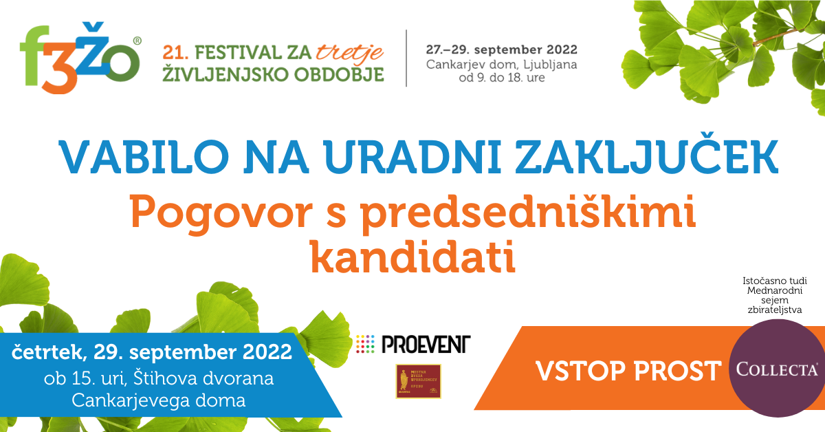 VABILO NA PRVO URADNO SOOČENJE PREDSEDNIŠKIH KANDIDATOV V OKVIRU URADNEGA ZAKLJUČKA 21. FESTIVALA
