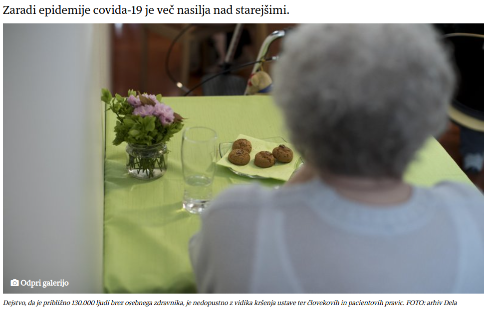 Z dolgotrajno oskrbo se bo zmanjšalo nasilje nad starejšimi